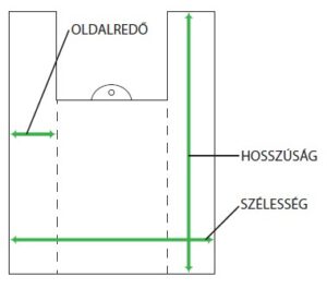 Ingvállas bevásárló táska, 24 x 45 cm