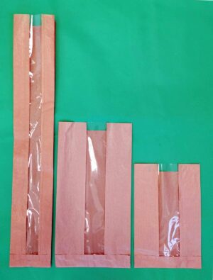 180 + 65 x 350 mm-es ablakos éltalpas papírzacskó