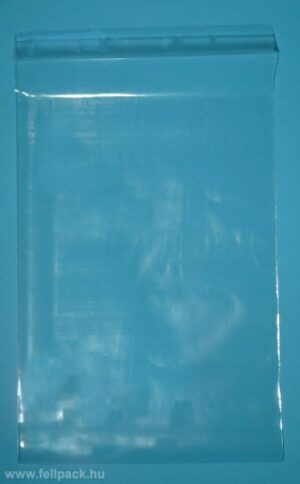 Ragasztócsíkos PP (celofánszerű) tasak, 30 x 55 cm