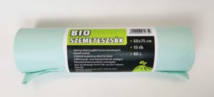 Lebomló, komposztálható PLA bio/öko zsák, 60 x 75 cm (60 l), környezetbarát