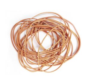 Gumigyűrű, ipari, 30 x 1,5 mm, 1 kg sárga gumiszalag