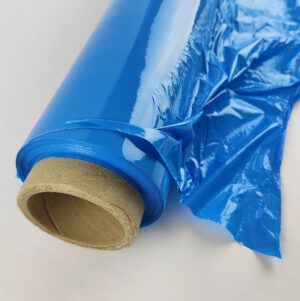 Kézi sztreccsfólia, fedett kék, 50 cm széles, 1,4 kg, 115 m