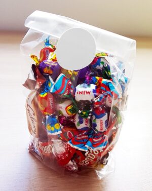 Lezáró korong, körcímke (fehér), ragasztópötty, tekercses. 30 mm