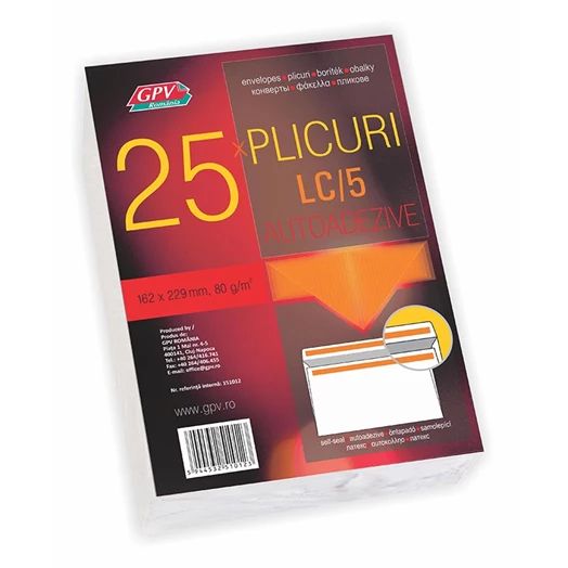 Boriték GPV LC5 szilikonos bélésnyomott 162x229 mm 25 db/csomag