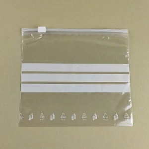 Csúszózáras tasak írható felülettel, 200 x 170 x 0,05 mm (20 x 17 cm) 100 db/cs