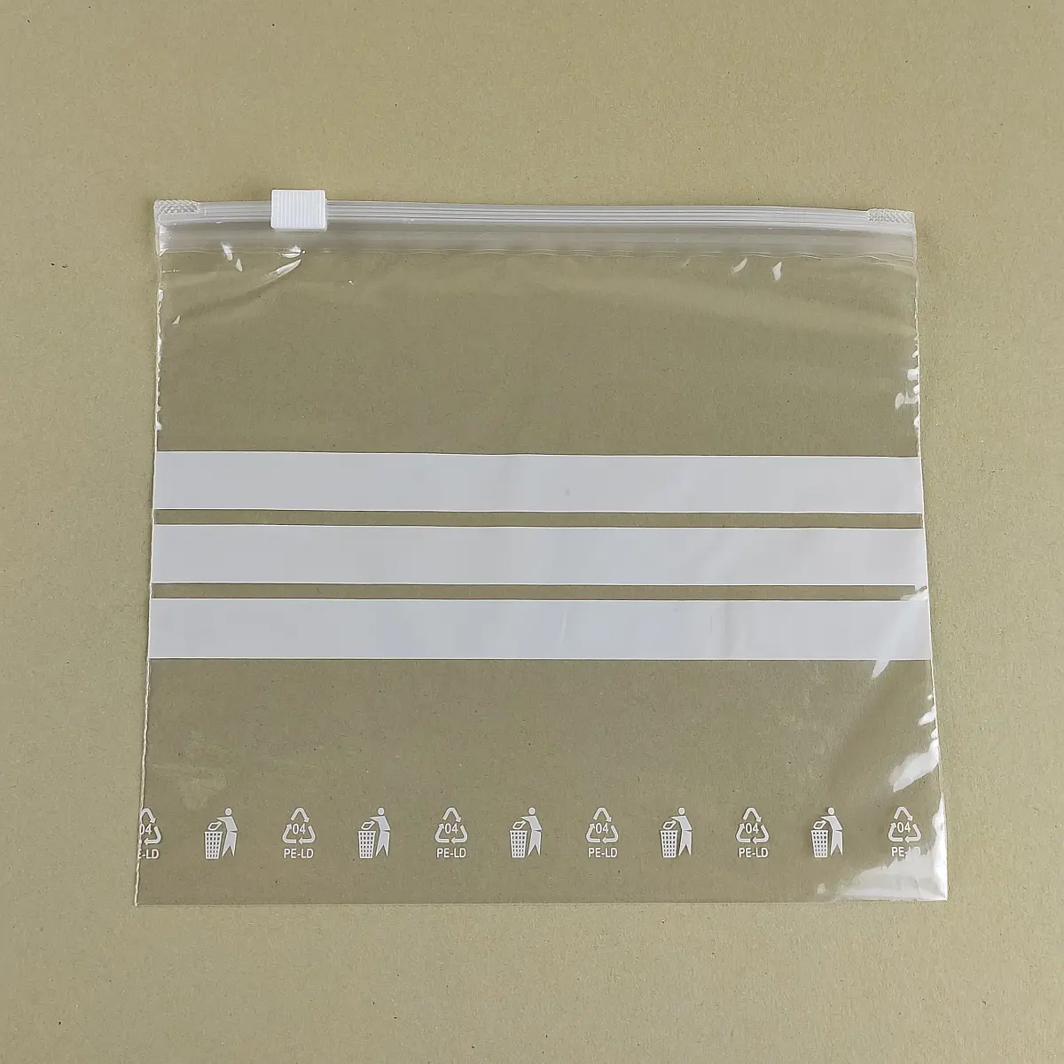 Csúszózáras tasak írható felülettel